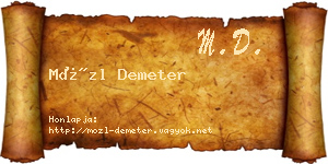 Mözl Demeter névjegykártya
